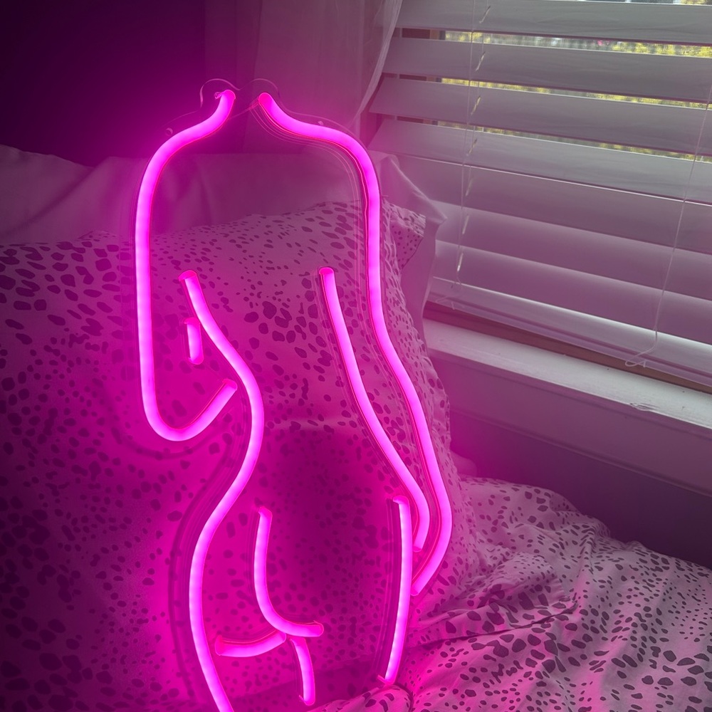 Pink Neon Nude Silhouette Wall Light